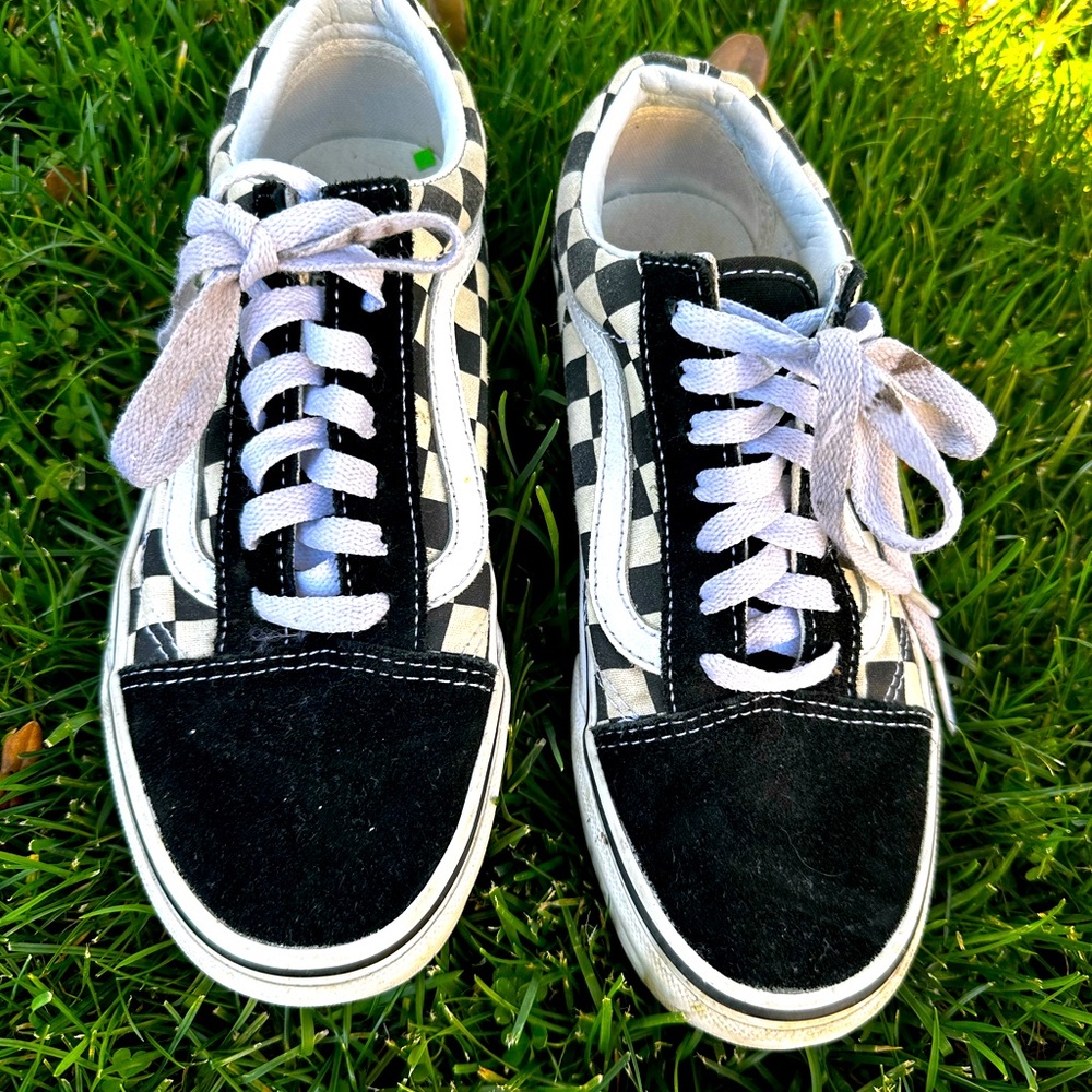 Vans Shoes Women’s 6.5 Old Skool Black and White Checkerboard  Lace Up